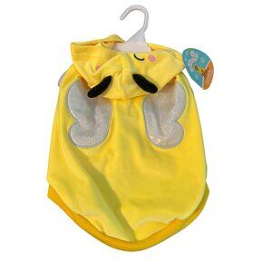 Sunny Bee Squishmallows Dog Hoodie Sweatshirt Costume Glitter Wings Sz Small NWT